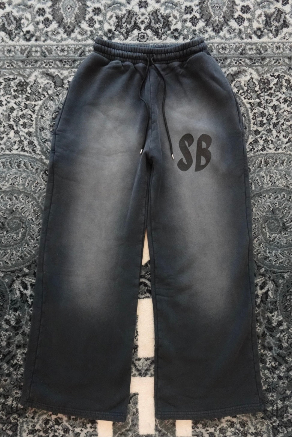 JEEPNEY WIDE LEG SWEATPANTS - VINTAGE BLACK